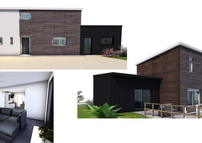 Faisabilité extension ossature bois maison individuelle Val-Sonnette