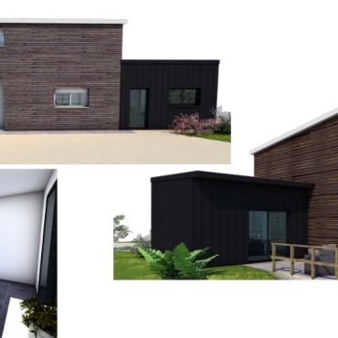 Faisabilité extension ossature bois maison individuelle Val-Sonnette
